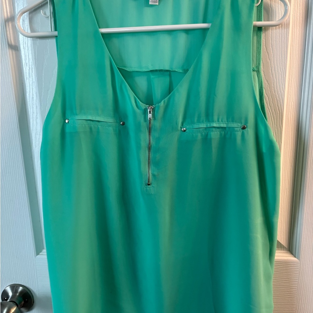 Charming Charlie Teal Shell Top